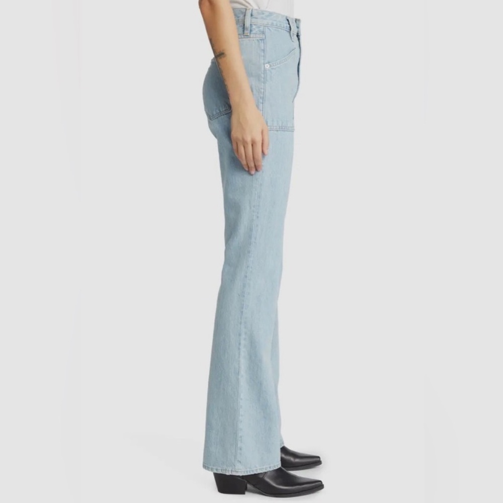 NWT SLVRLAKE Women's Patch Pocket High Waist Cotton Flare Jeans. Size 29. - Picture 3 of 8